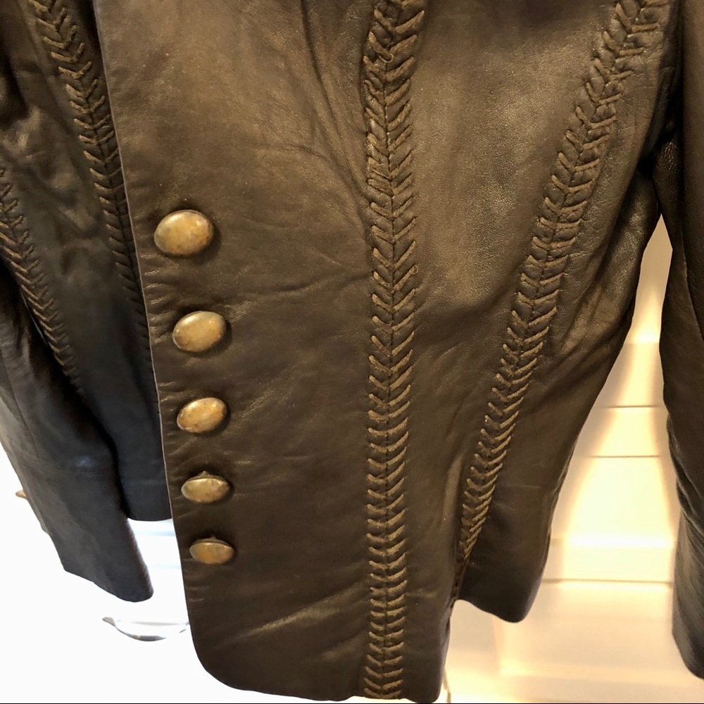 Hand Stitched Leather Jacket - image 3